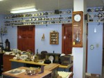 Work area View of front work area, showing part of my Westclox collection. Note the Hermle precision regulator on the pillar.