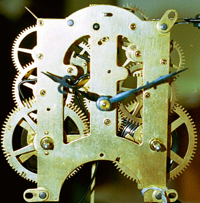 Movement back of ansonia Iron Mantel Clock