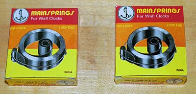 Box containing Merritt’s P1496 Thin Mainsprings