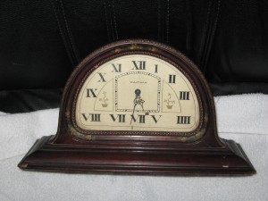 Front view of the clock