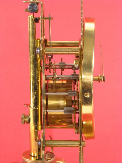 Side view showing the gears