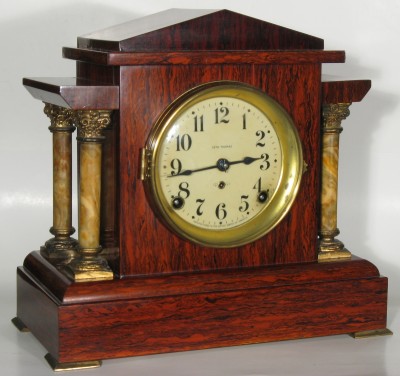 Seth Thoman Admanantine mantel clock, mahogany color.