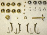 All the parts of a Schatz standard 400 clock pendulum.