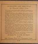 Instruction label inside the back door