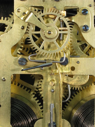 The recoil escapement, regulator and suspension spring.