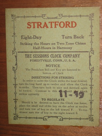 The label is dated 11-39.