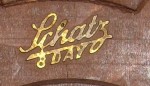 Brass name plate "Schatz 8 Day"