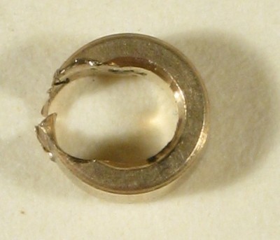 Wear in the rear time second wheel bushing.