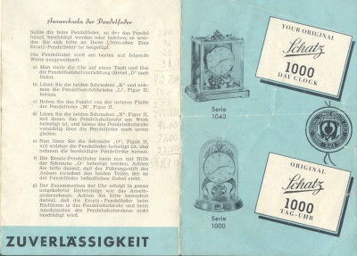 Front Page of Instruction Sheet