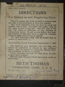 Instruction label on rear cover