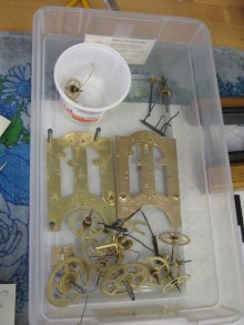 The parts after cleaning
