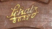Brass name plate "Schatz 8 Day"
