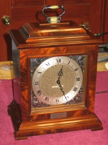 The completed clock.